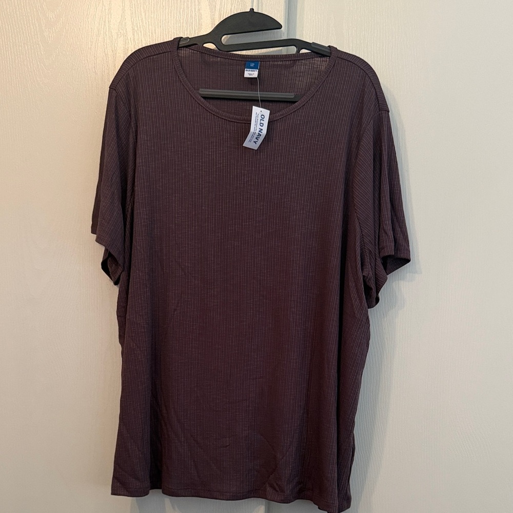 NWT Old Navy Ribbed Short Sleeve Tee - Plum